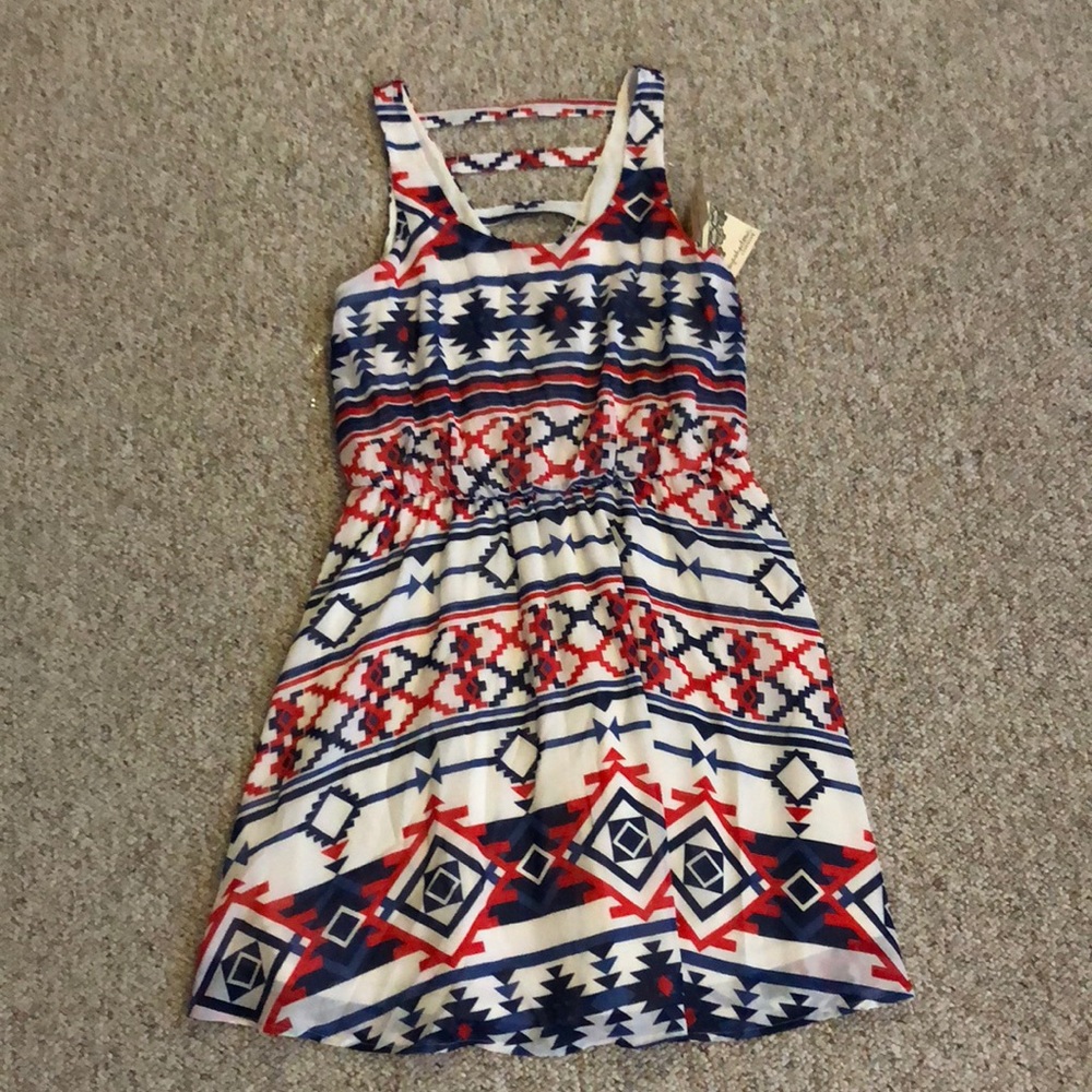 Orange Aztec dress